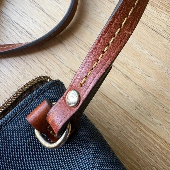 Dooney & Bourke Navy and Tan Crossbody Bag - Picture 9 of 11